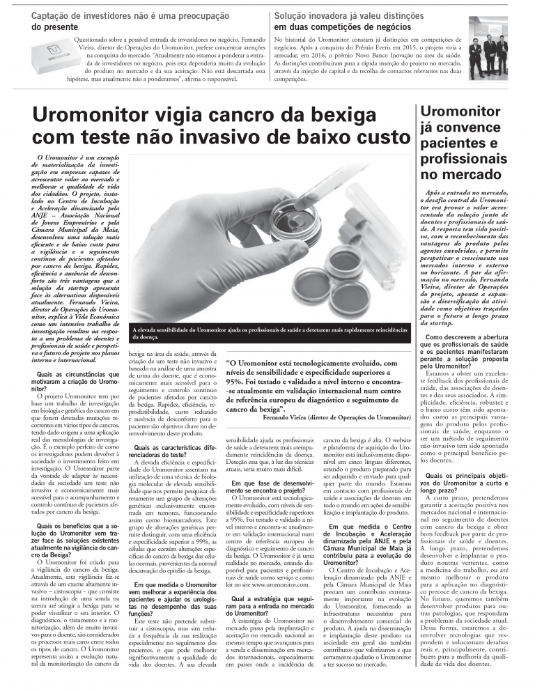 Article on "Vida economica" newspaper